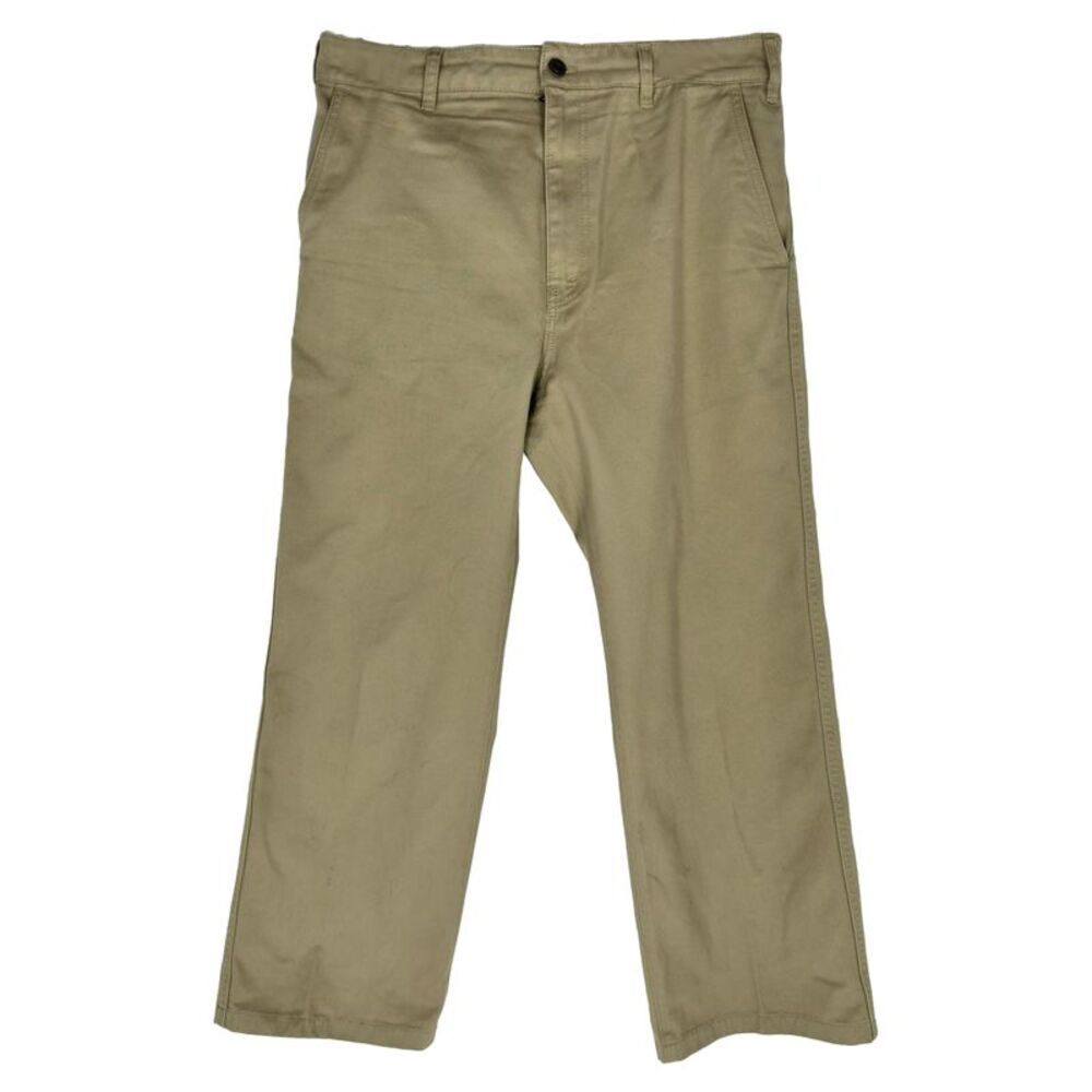 Celine Straight-Leg Jeans in Beige Cotton